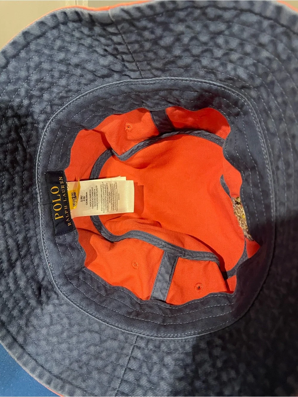 Polo Ralph Lauren Bear Embroidered Orange Bucket Hat